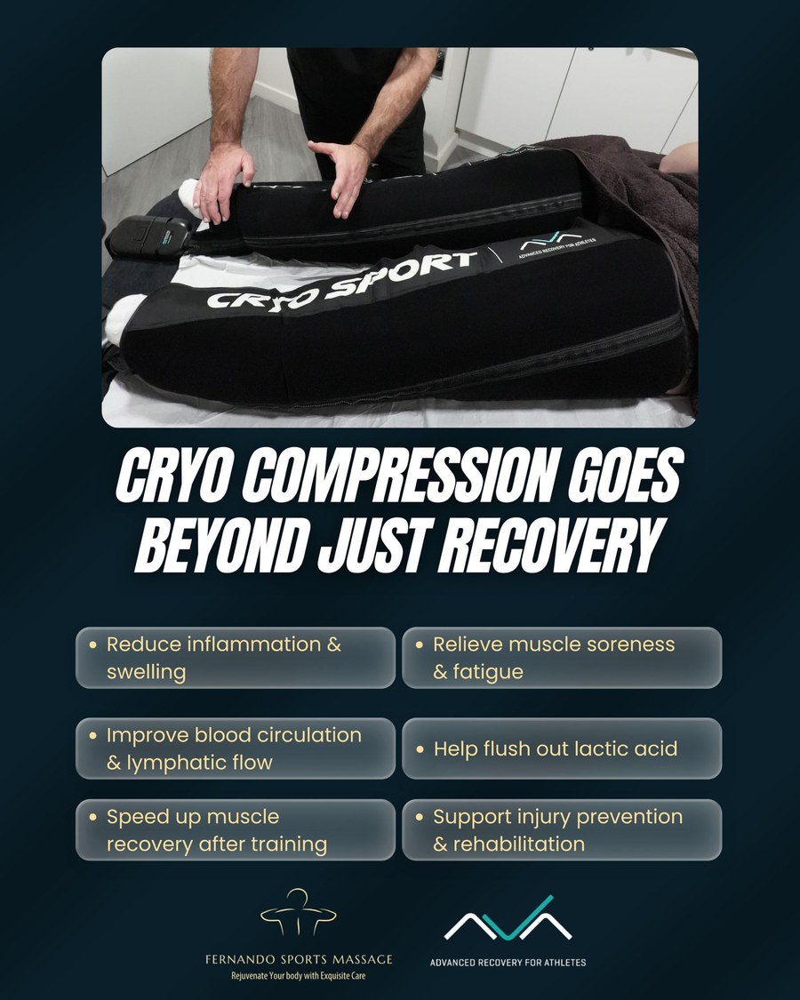 Cryo compression recovery treatment